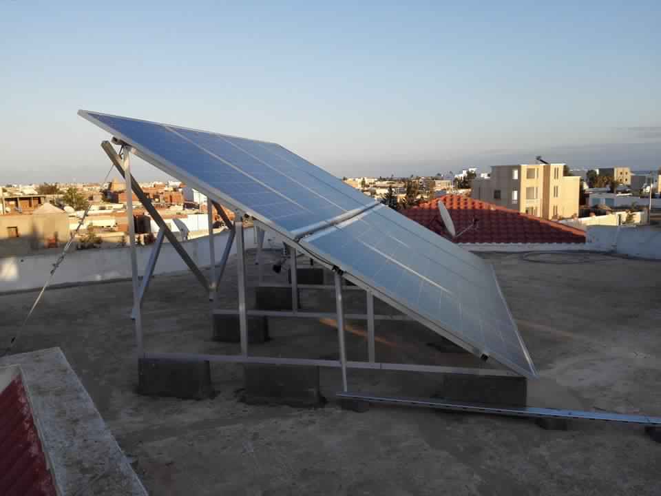 Installation photovoltaïque raccordée au réseau d’une puissance 2Kwc SIDI MANSOUR 3 SOLIDER SFAX TUNISIE