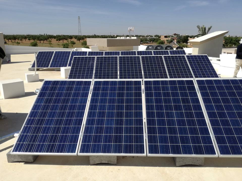 Installation photovoltaïque raccordée au réseau d’une puissance 4.845Kwc route EL AIN KM 11 SFAX TUNISIE Societe SOLIDER